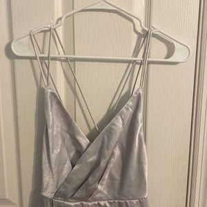 Silver white fox dress. Size small new with tags